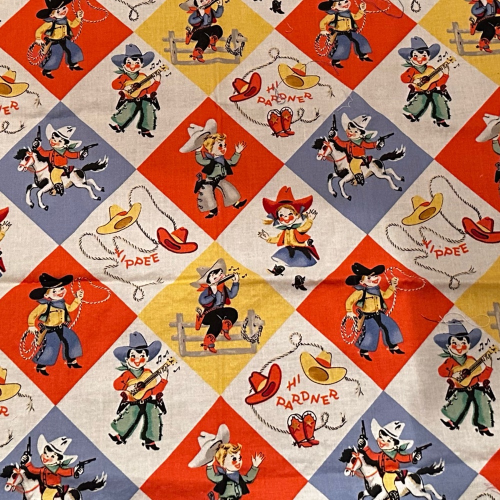 Michael Miller cotton “yippee” fabric. Rare!